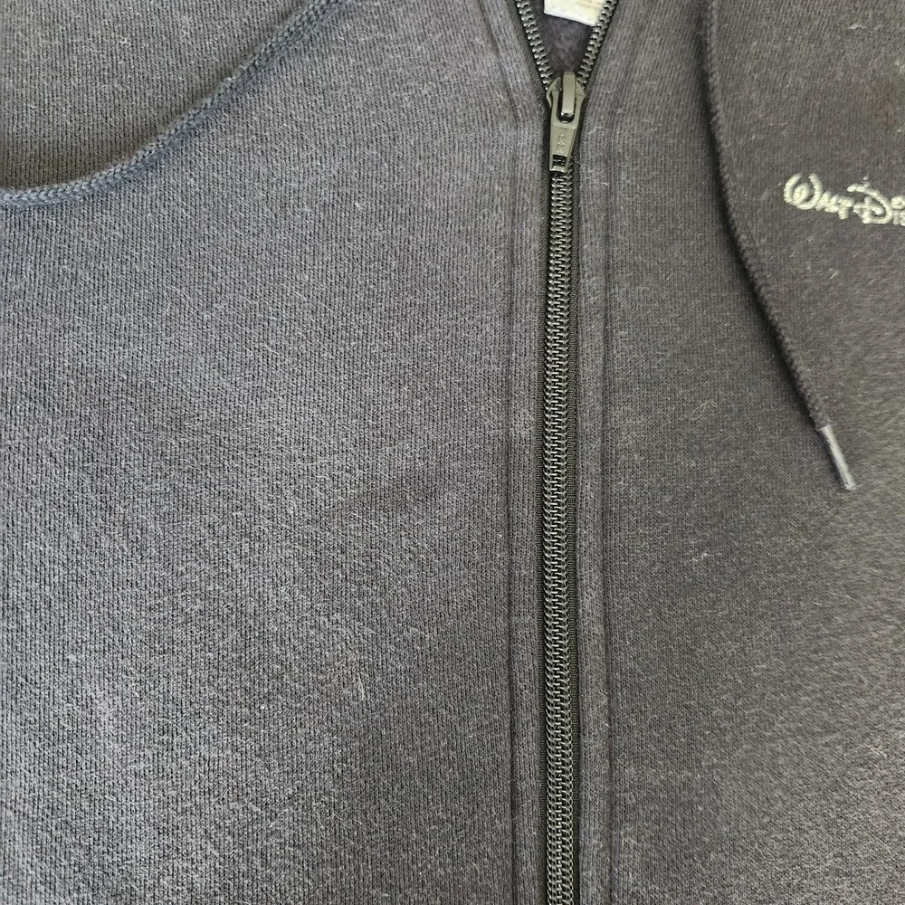 Disney Parks Zip Up Black Hoodie‎ Sparkle Epcot Mickey Magic Kingdom XL